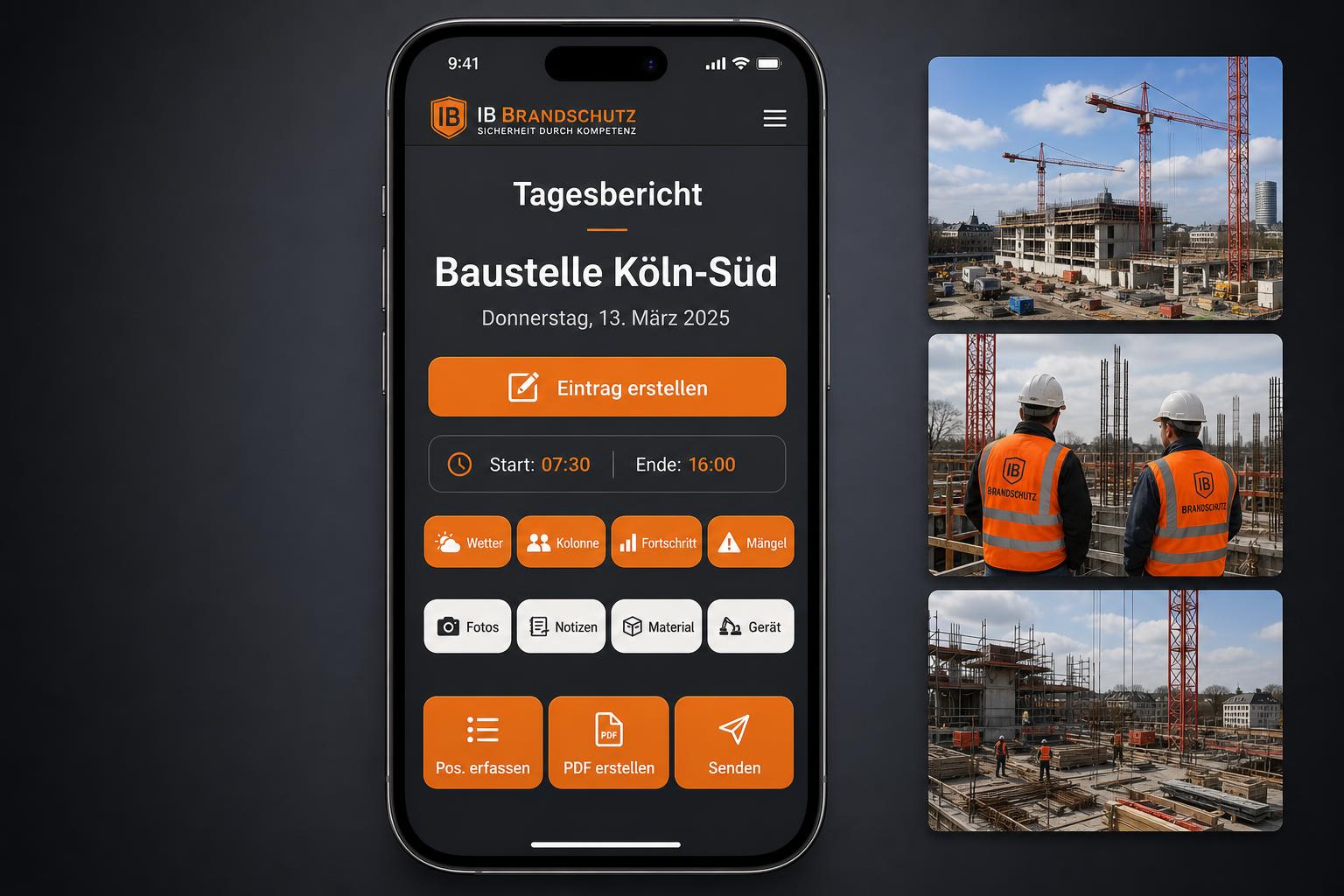Bautagesbericht-App — Miky